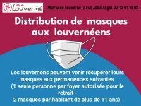 Port du masque obligatoire : distribution de masques aux louvernéens